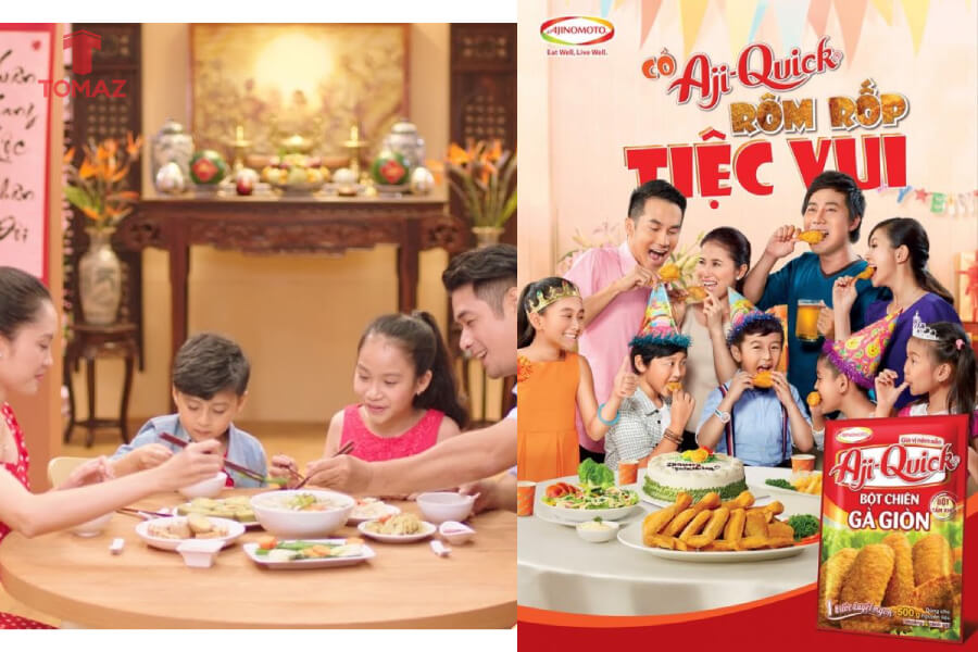 Truyền thông đại chúng giúp đưa thương hiệu Ajinomoto đến gần và lấy được nhiều cảm tình của người tiêu dùng 