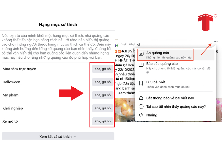 Cách hỗ trợ hạn chế xuất hiện quảng cáo trên Facebook 