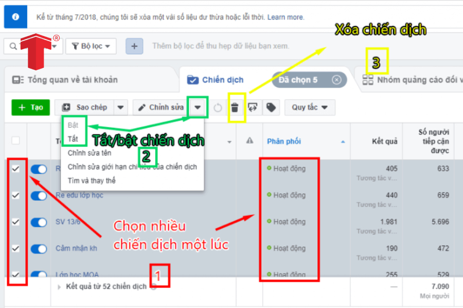 Cách xóa quảng cáo dành cho những ai đang chạy quảng cáo 