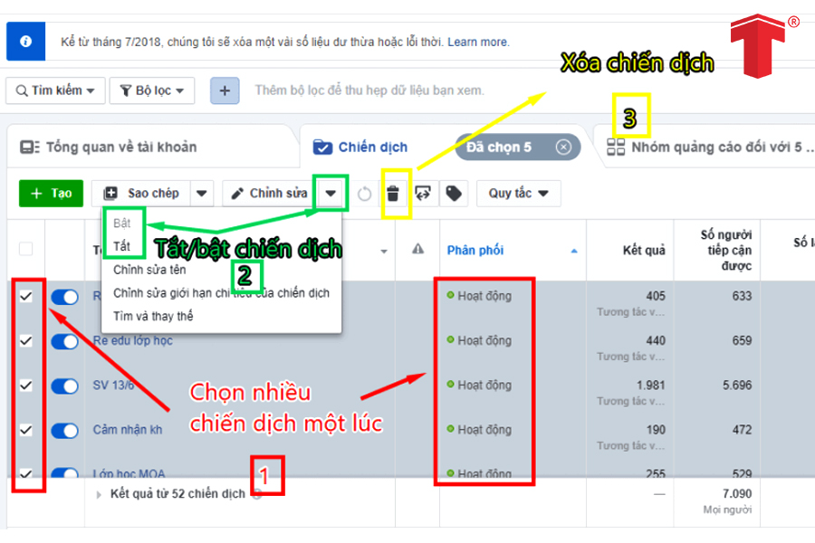 Bật lại chiến dịch chạy Ads Facebook chỉ với 3 bước đơn giản 