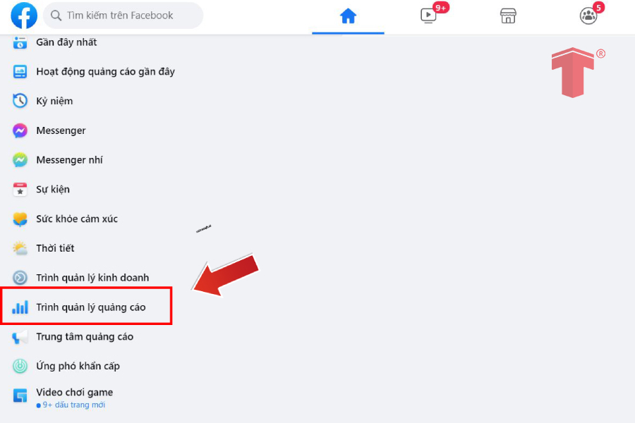 Trình quản lý quảng cáo cá nhân bất kỳ nick nào cũng đã có sẵn