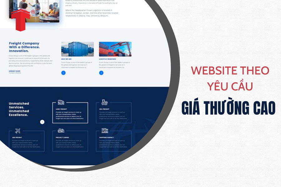 Thiết kế website theo yêu cầu có giá thành cao hơn so với website theo mẫu