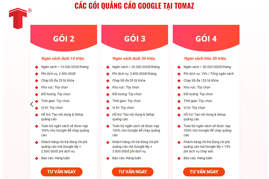 dịch vụ quảng cáo google trọn gói
