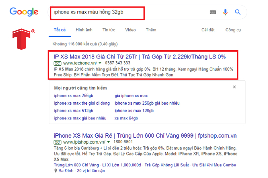 quảng cáo từ khóa google