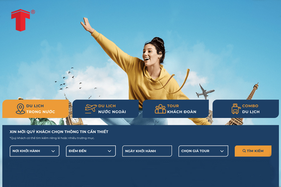thiết kế website du lịch