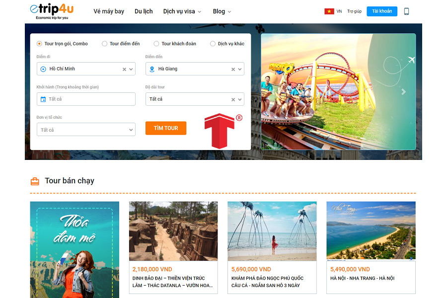 thiết kế website du lịch