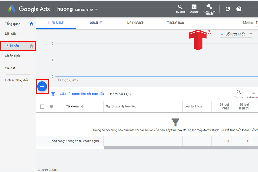 tạo tài khoản quảng cáo google adwords
