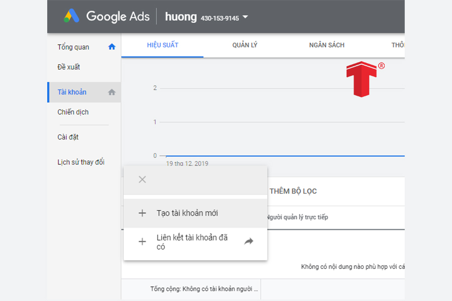 tạo tài khoản quảng cáo google adwords
