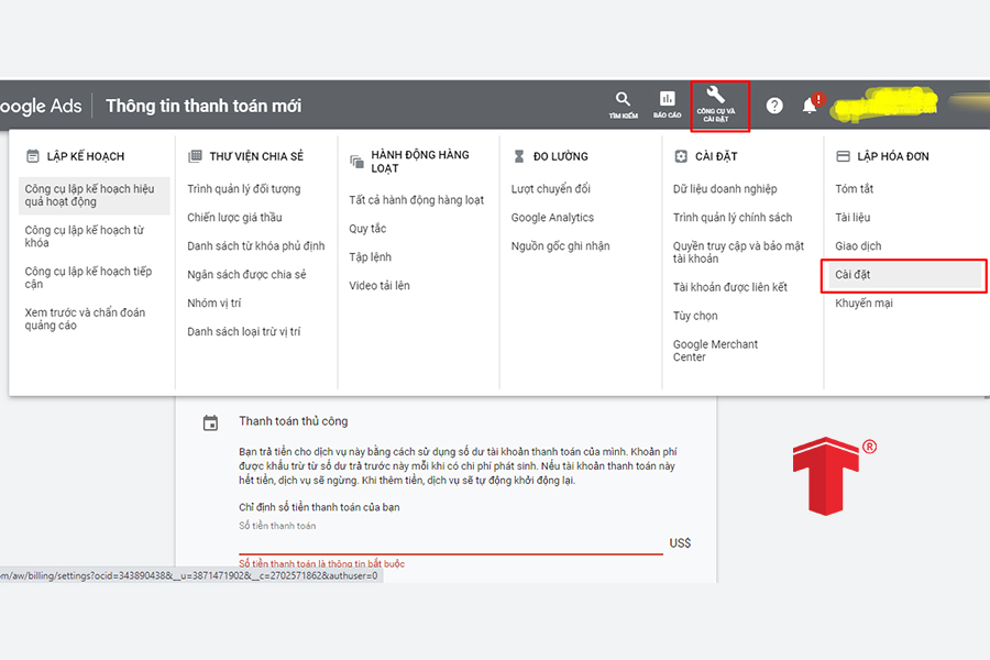 tạo tài khoản quảng cáo google adwords