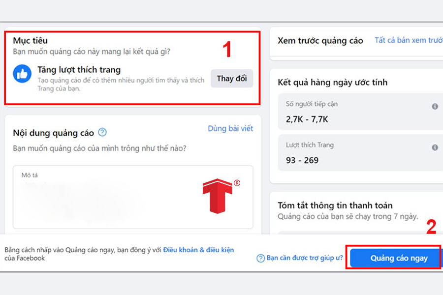 tạo tài khoản quảng cáo facebook