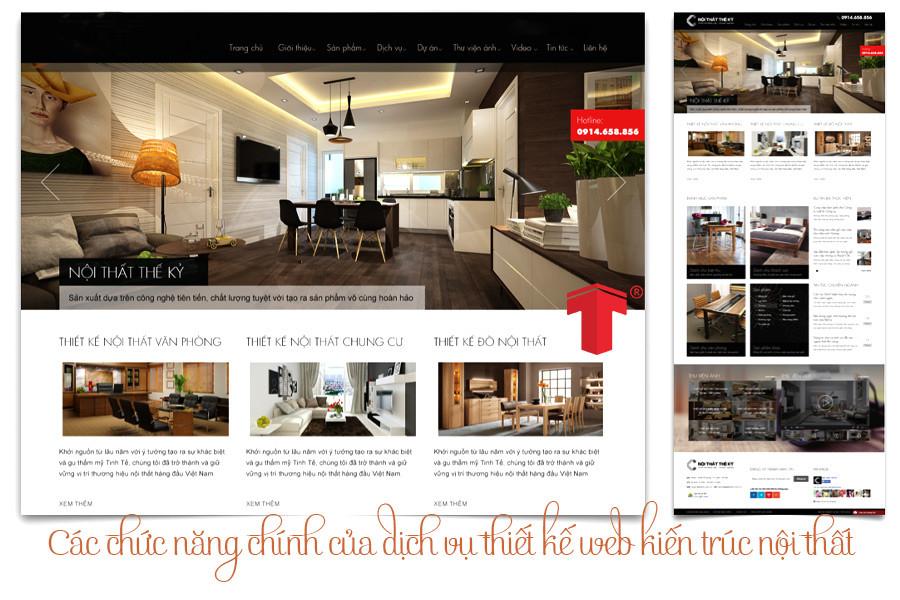 thiết kế website kiến trúc