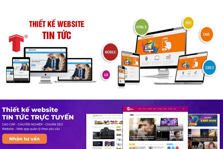 Thiết kế website tin tức độc đáo và sáng tạo