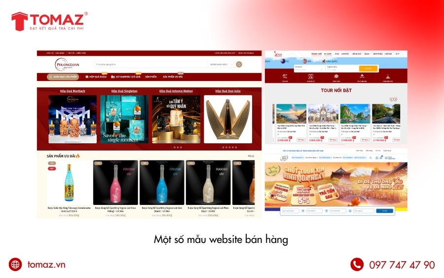 TOMAZ liên tục cập nhật các mẫu website bán hàng