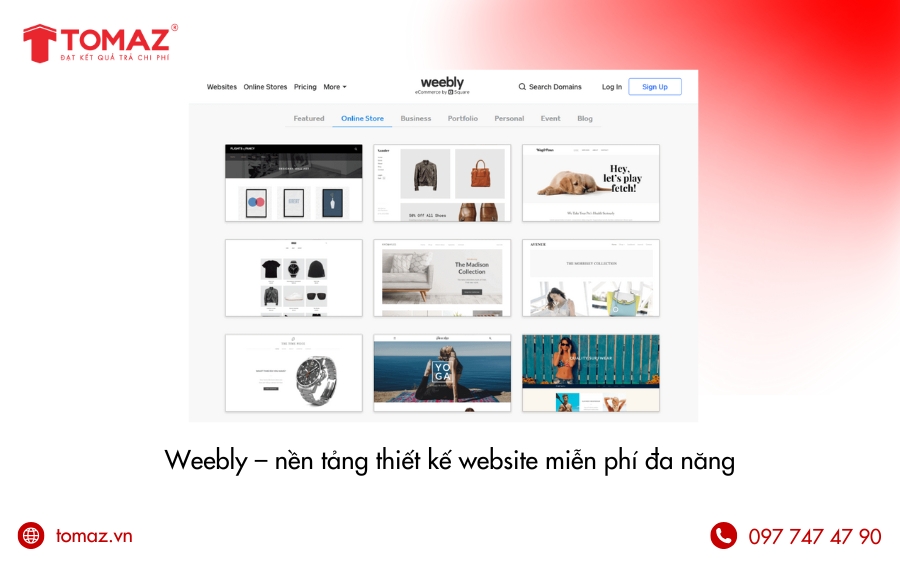 Các nền tảng thiết kế website phổ biến - Weebly