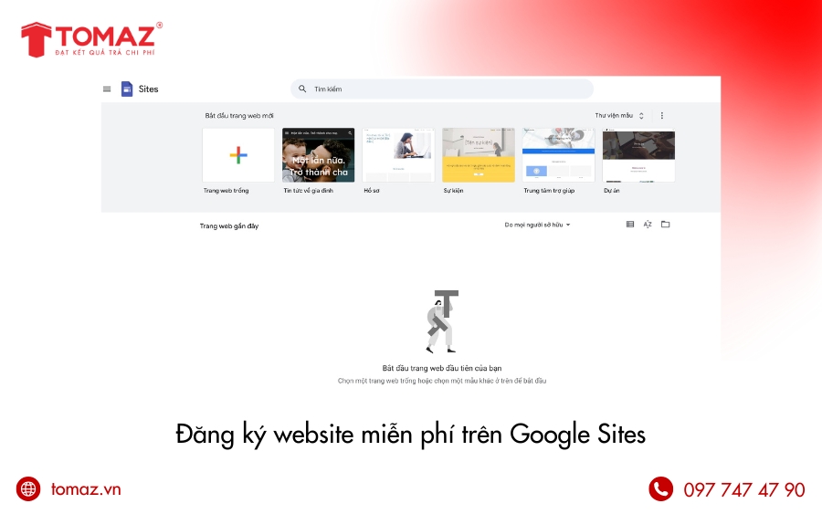 Cách tạo web miễn phí trên Google Site - Đăng ký website