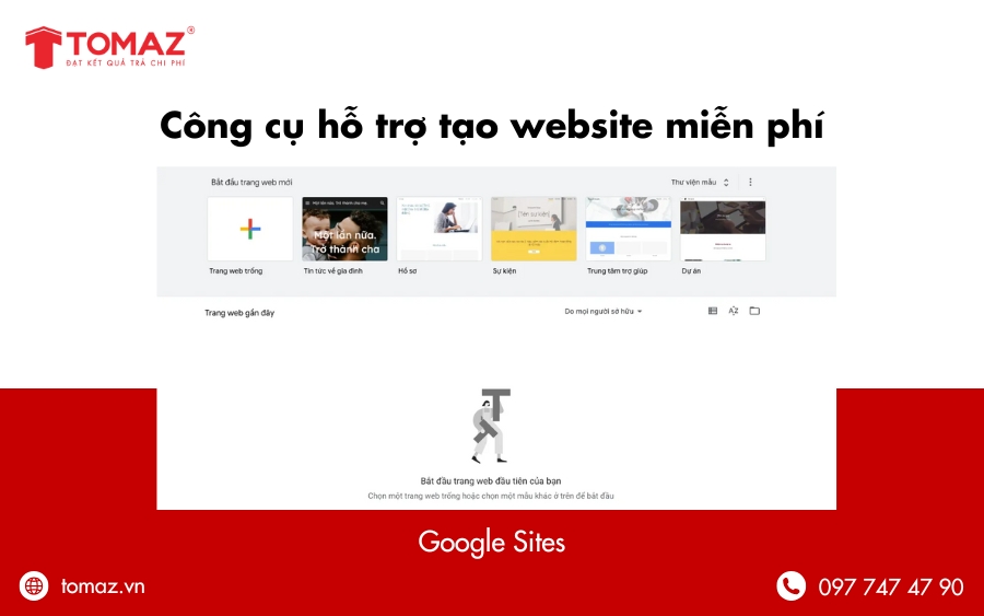 Tổng hợp các công cụ hỗ trợ tạo website miễn phí của Google - Google Sites