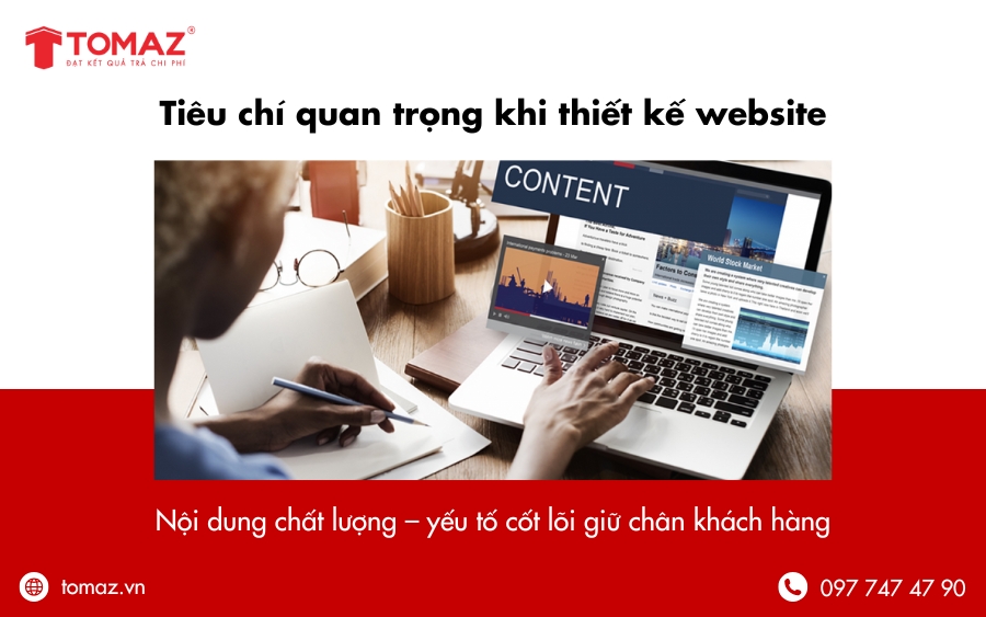 Tiêu chí quan trọng khi thiết kế trang web - Nội dung chất lượng