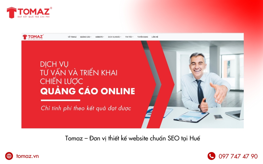 Công ty thiết kế web tại Huế - TOMAZ