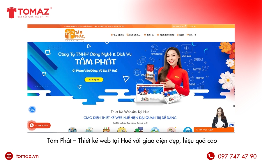 Công ty thiết kế web tại Huế - Tâm Phát