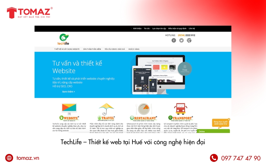 Công ty thiết kế web tại Huế - TechLife