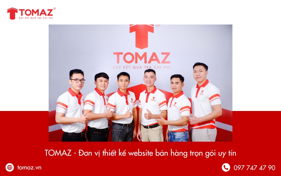 Dịch vụ thiết kế website bán hàng trọn gói uy tín tại Tomaz