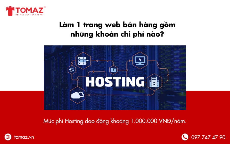 Giá làm 1 trang web bán hàng bao gồm chi phí thuê VPS, Hosting