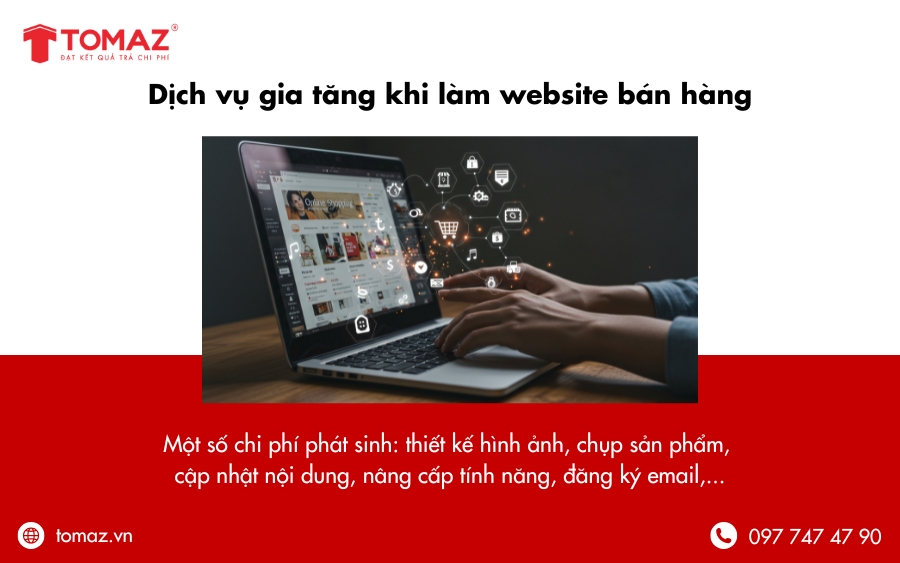 Những dịch vụ gia tăng phổ biến khi làm website bán hàng