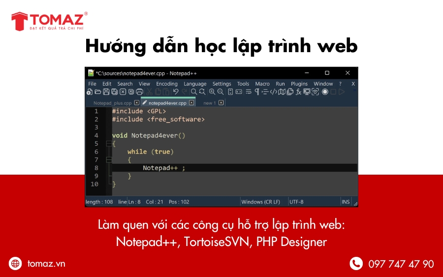 Khi học lập trình web cần làm quen với các công cụ hỗ trợ lập trình web