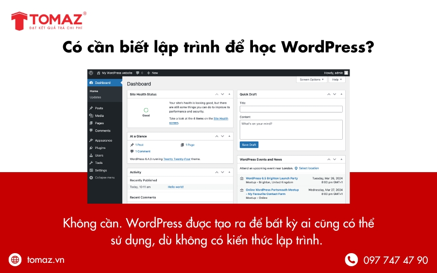 Không cần biết lập trình vẫn có thể học WordPress từ A đến Z hiệu quả