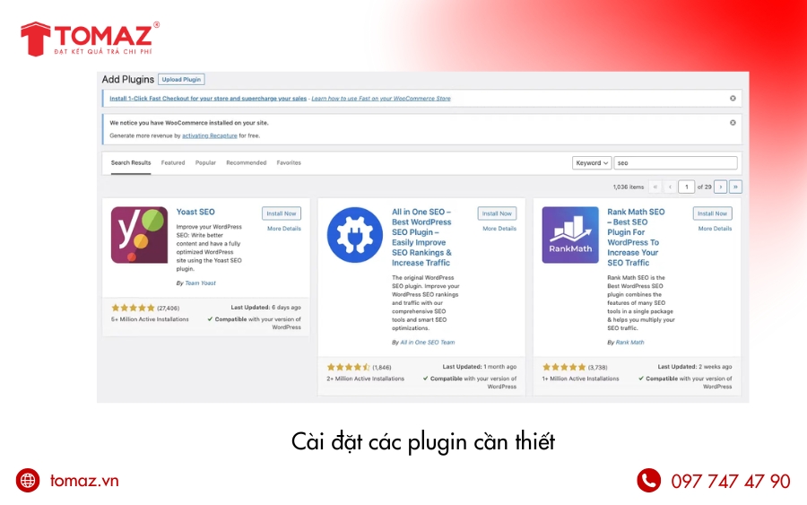 Cách tạo website bằng WordPress có phí - Cài đặt plugin cần thiết