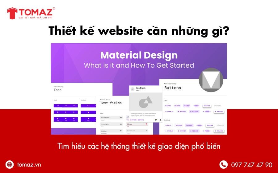 Thiết kế website cần những gì - Tìm hiểu các hệ thống thiết kế giao diện phổ biến