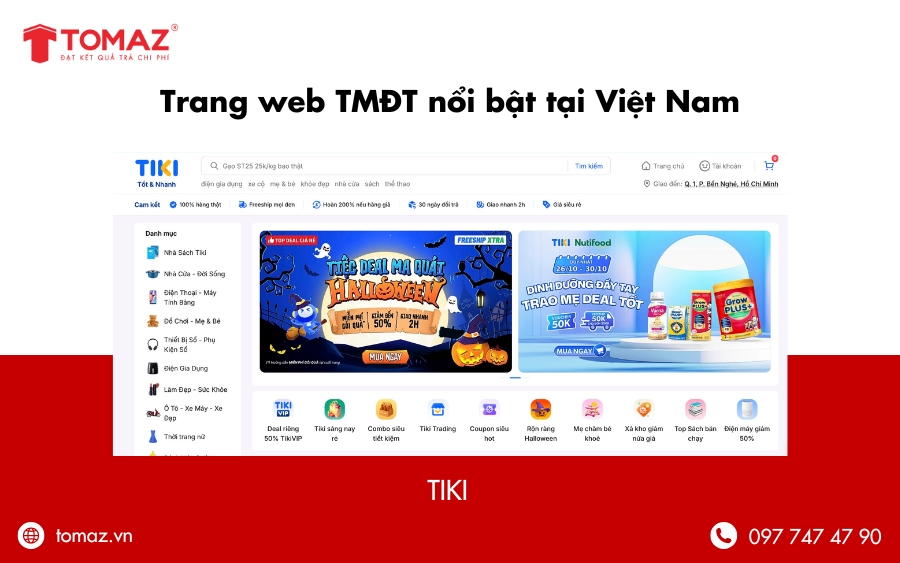 Trang web thương mại điện tử nổi bật tại Việt Nam - Tiki
