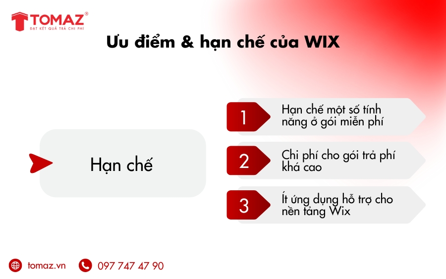 Những hạn chế cần biết khi sử dụng Wix là gì?