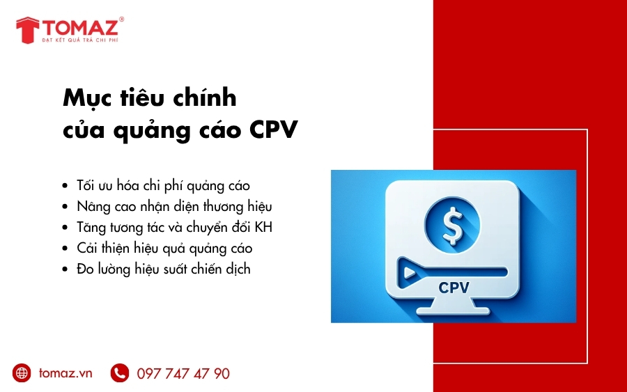 Mục tiêu chính của chiến dịch quảng cáo CPV là gì?
