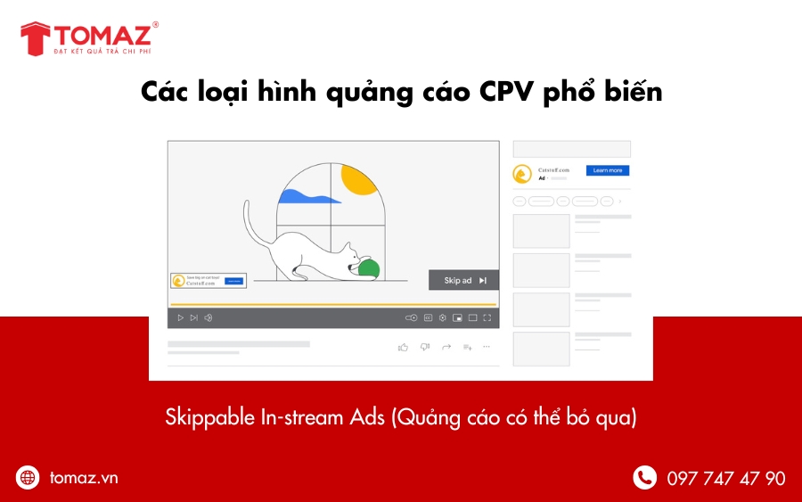 Các loại hình quảng cáo CPV phổ biến - Quảng cáo có thể bỏ qua
