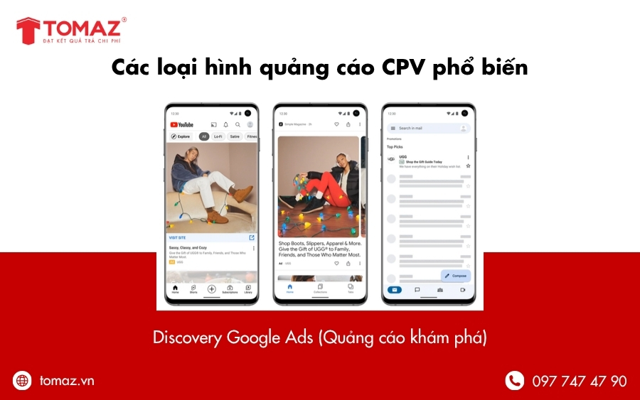 Các loại hình quảng cáo CPV phổ biến - Discovery Google Ads