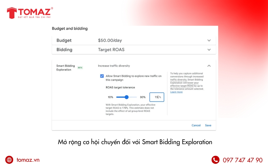 Mở rộng cơ hội chuyển đổi với Smart Bidding Exploration