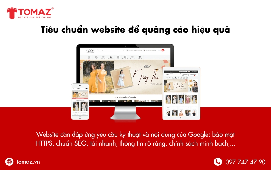 Tiêu chuẩn website cần đáp ứng để chạy quảng cáo Google Smart Shopping hiệu quả