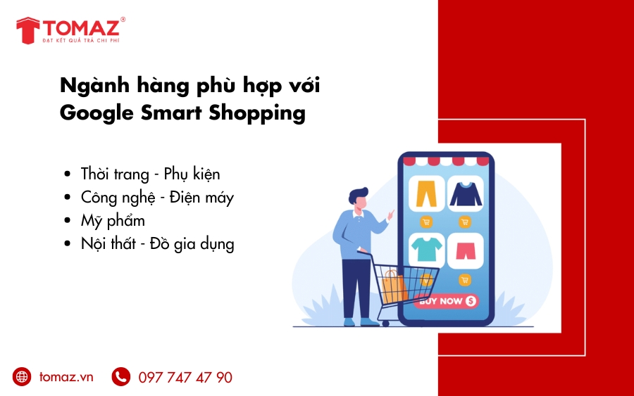 Ngành hàng phù hợp với Google Smart Shopping
