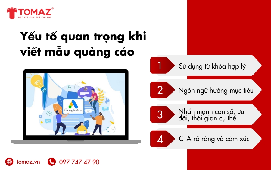 Những Yếu Tố Quan Trọng Khi Viết Mẫu Quảng Cáo Google Adwords