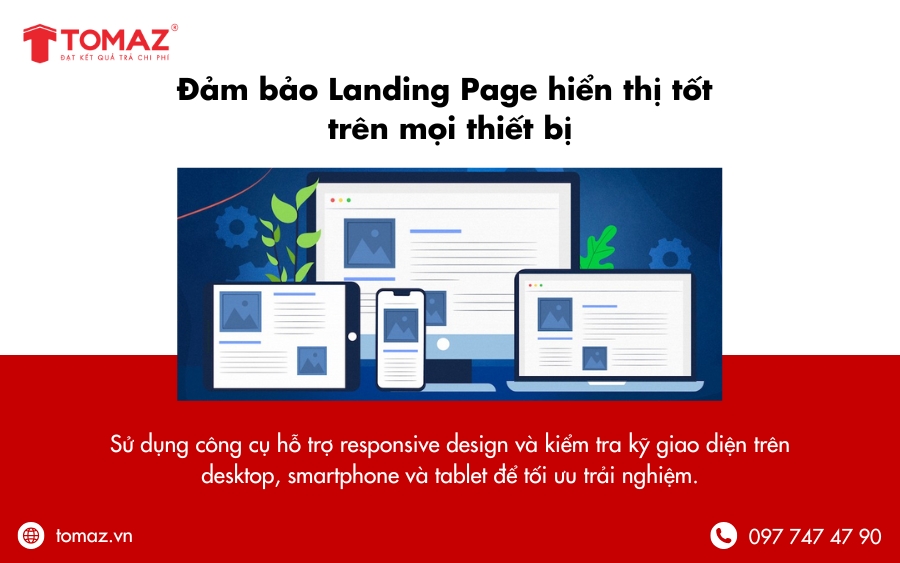 Đảm bảo Landing Page hiển thị tốt trên mọi thiết bị