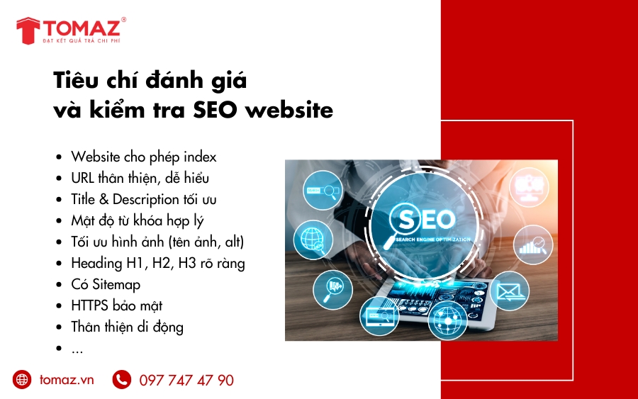 Các tiêu chí quan trọng để đánh giá và kiểm tra SEO website
