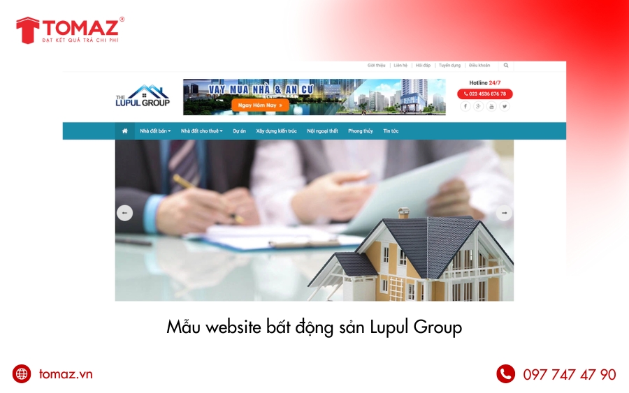 Mẫu giao diện website bất động sản Lupul Group