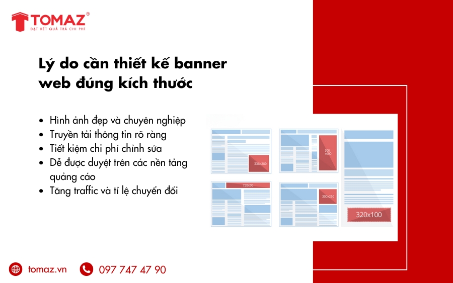 Lý do cần thiết kế banner web đúng kích thước
