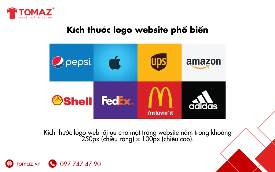 Kích thước logo web tiêu chuẩn hiện nay