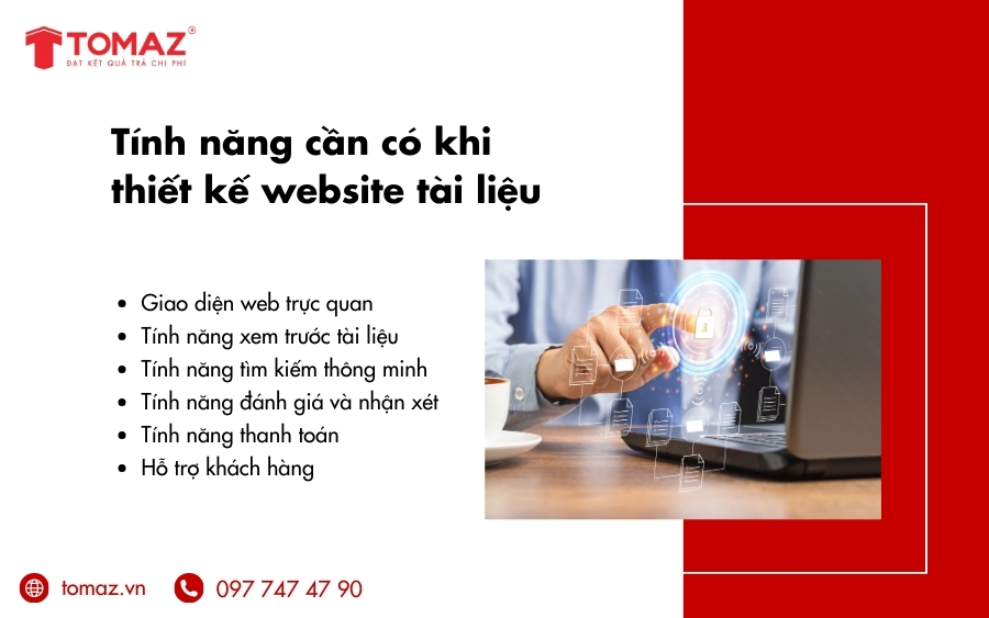 Những tính năng quan trọng cần có khi thiết kế website bán tài liệu