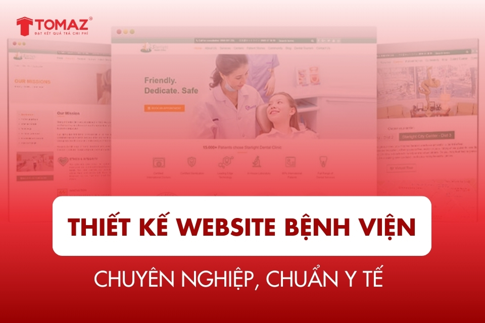 Thiết kế website bệnh viện chuyên nghiệp, chuẩn y tế