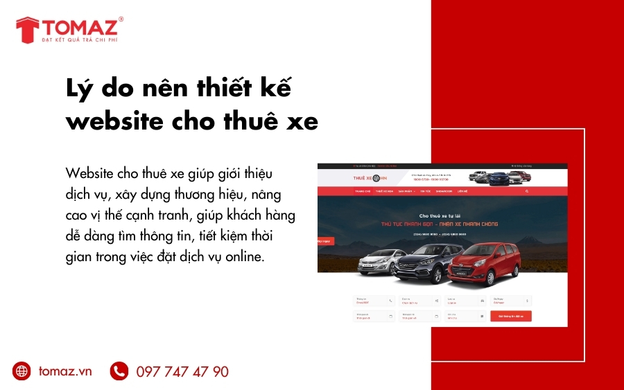 Lý do nên thiết kế website cho thuê xe chuyên nghiệp