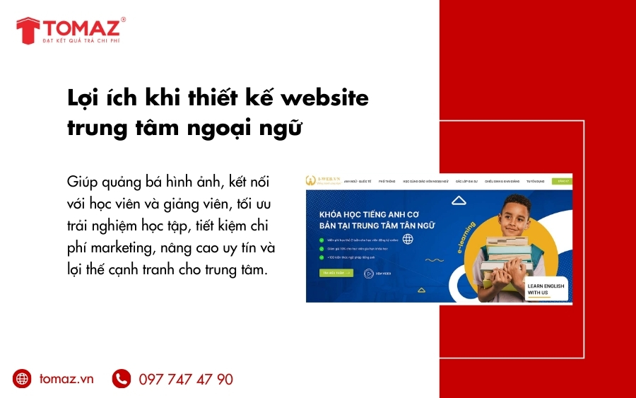 Lợi ích khi thiết kế website trung tâm ngoại ngữ