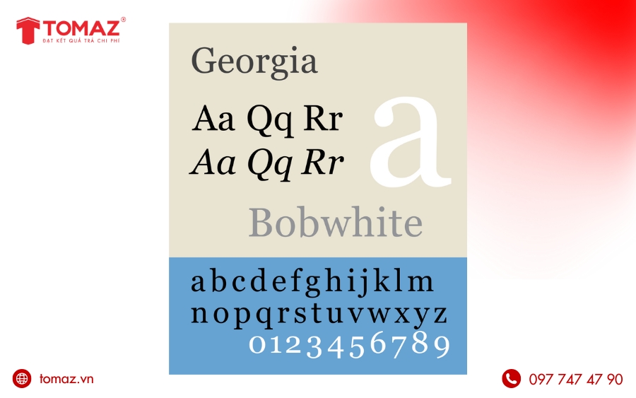 Các font chữ tiếng Việt đẹp dùng cho website - Georgia